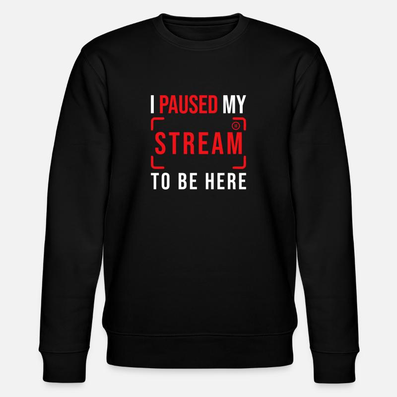 Streamer Streaming Livestream Gift - Stanley/Stella CHANGER Unisex Organic Sweatshirt - black