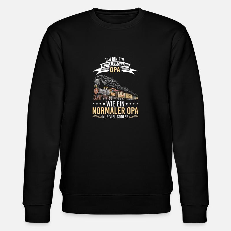 Modelleisenbahn Opa - Stanley/Stella Unisex Bio-Sweatshirt CHANGER - Schwarz