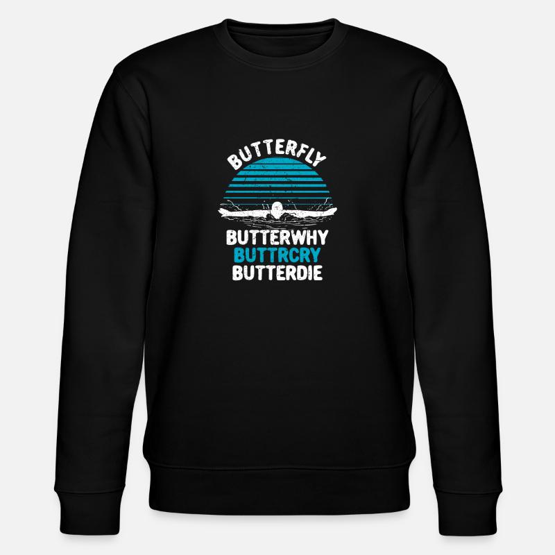 Schwimmer Schwimmen - Stanley/Stella Unisex Bio-Sweatshirt CHANGER  - Schwarz