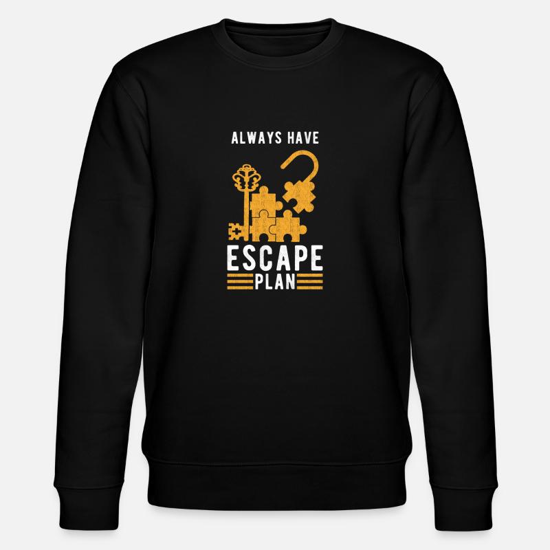 Escape Room - Stanley/Stella Unisex Bio-Sweatshirt CHANGER  - Schwarz