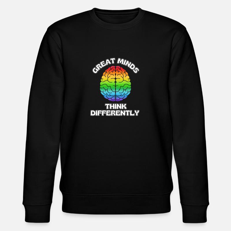 Great minds think differently - Stanley/Stella CHANGER Unisex Organic Sweatshirt - black