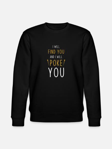 Poke meme annoyance stings - Stanley/Stella CHANGER Unisex Organic Sweatshirt - black