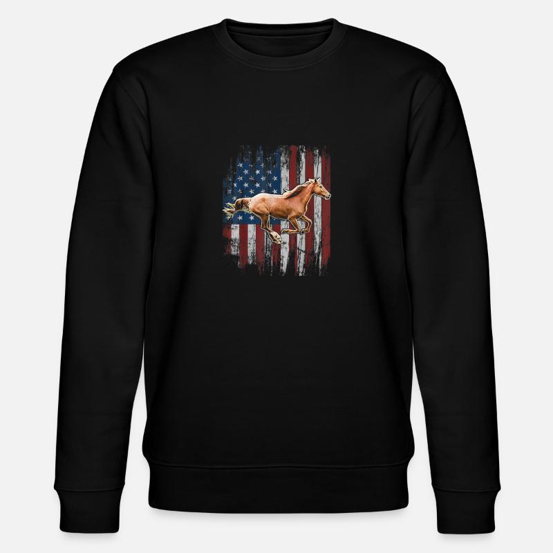 ÉTATS-UNIS Drapeau - Sweat bio CHANGER Stanley/Stella Unisexe - noir