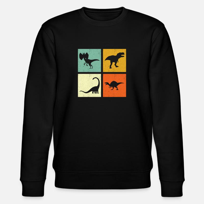 Dino Dinosaur - Stanley/Stella CHANGER Unisex Organic Sweatshirt - black