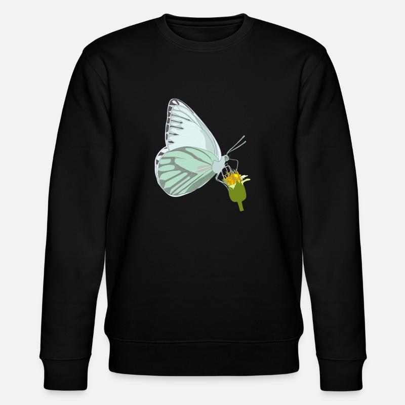 Papillon avec fleur - Sweat bio CHANGER Stanley/Stella Unisexe - noir