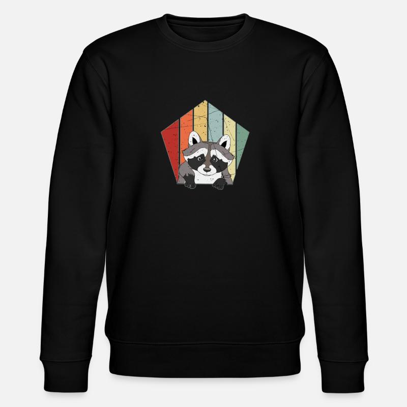 Racoon Trash Panda Racoons Gift - Stanley/Stella CHANGER Unisex Organic Sweatshirt - black
