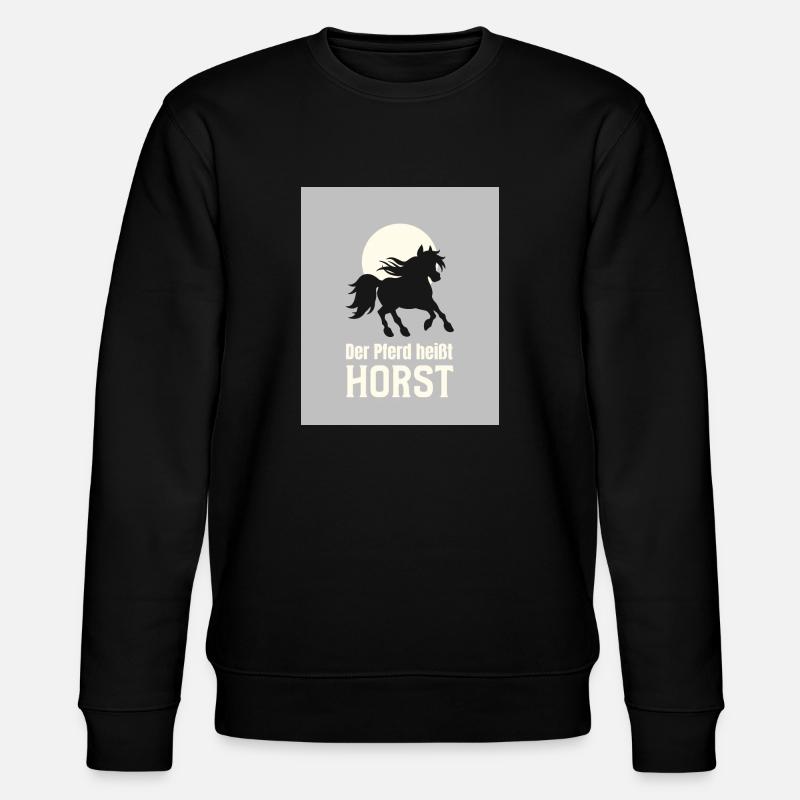Der Pferd heißt Horst - Stanley/Stella Unisex Bio-Sweatshirt CHANGER  - Schwarz