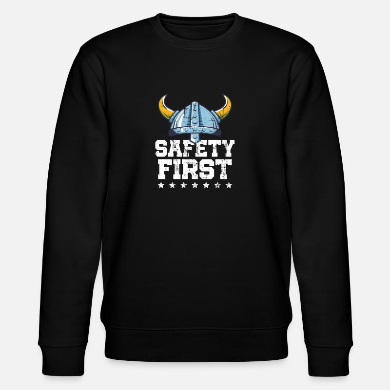 Schutzhelm Sicherheit Erstes schützendes Wikingergeschenk - Stanley/Stella Unisex Bio-Sweatshirt CHANGER  - Schwarz
