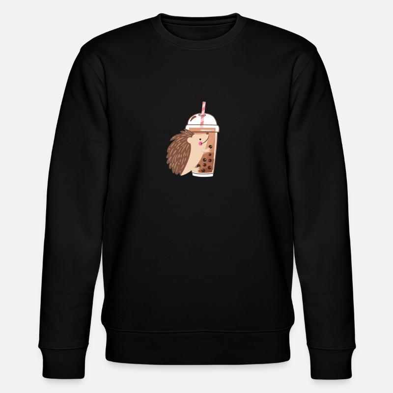 Bubble Tea Igel - Stanley/Stella Unisex Bio-Sweatshirt CHANGER  - Schwarz
