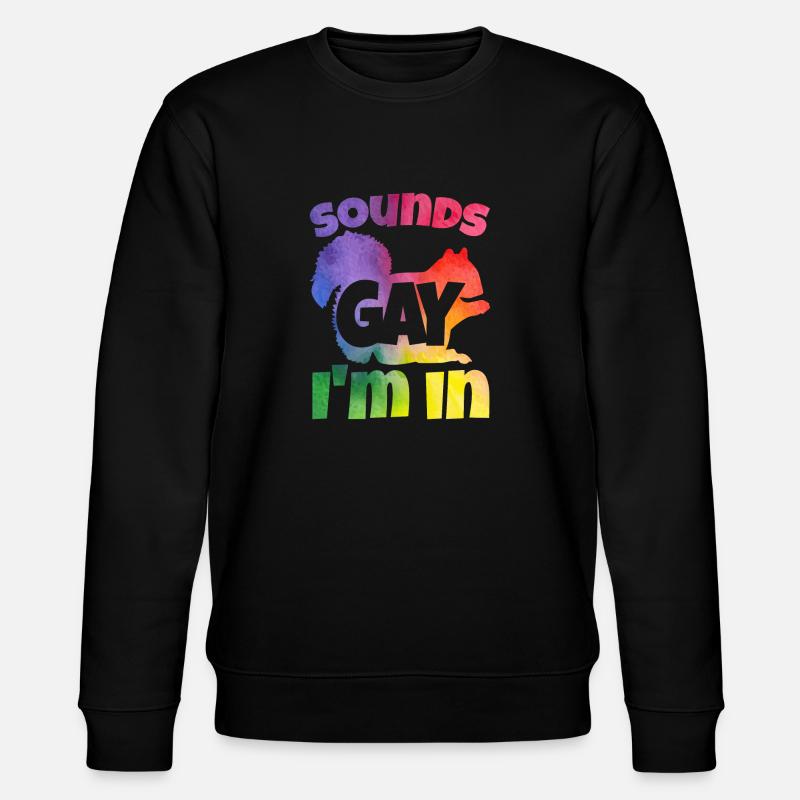 L’écureuil et un arc-en-ciel - Sweat bio CHANGER Stanley/Stella Unisexe - noir