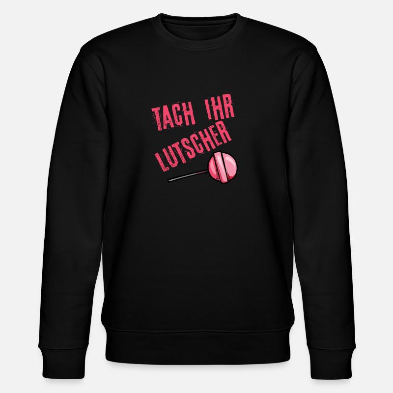 Tach ihr Lutscher - Stanley/Stella Unisex Bio-Sweatshirt CHANGER  - Schwarz