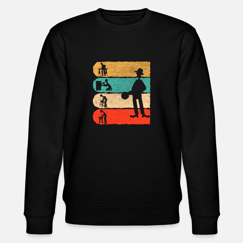 Carpenter Retro Gift - Stanley/Stella CHANGER Unisex Organic Sweatshirt - black