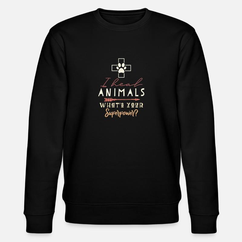 Tierärztin Geschenk - Stanley/Stella Unisex Bio-Sweatshirt CHANGER  - Schwarz