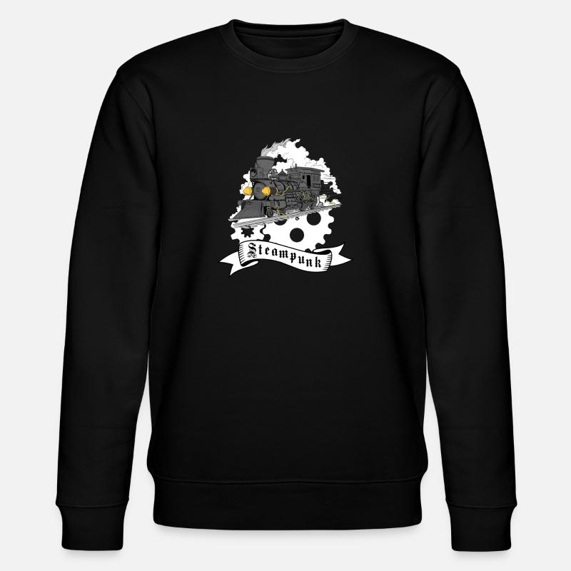 Train à vapeur Steampunk - Sweat bio CHANGER Stanley/Stella Unisexe - noir