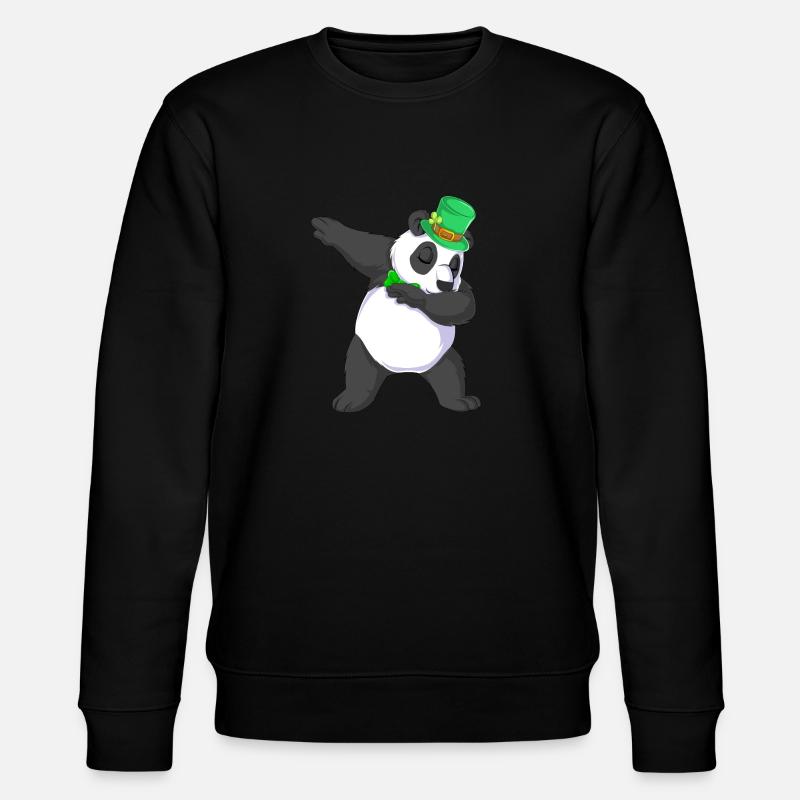 dabbing panda st patricks jour - Sweat bio CHANGER Stanley/Stella Unisexe - noir