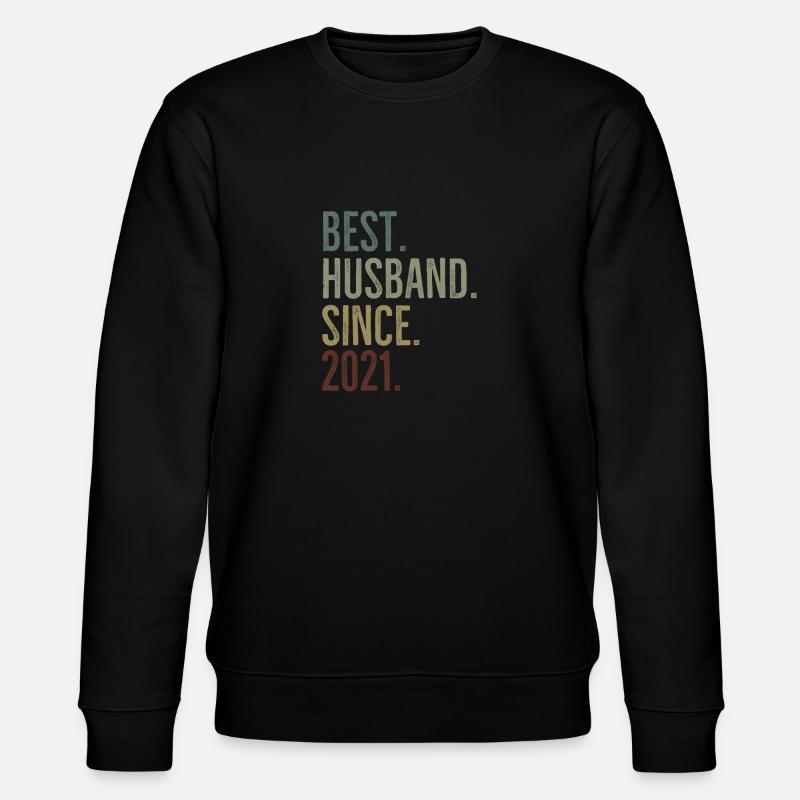 Bester Ehemann seit 2021 - Stanley/Stella Unisex Bio-Sweatshirt CHANGER  - Schwarz