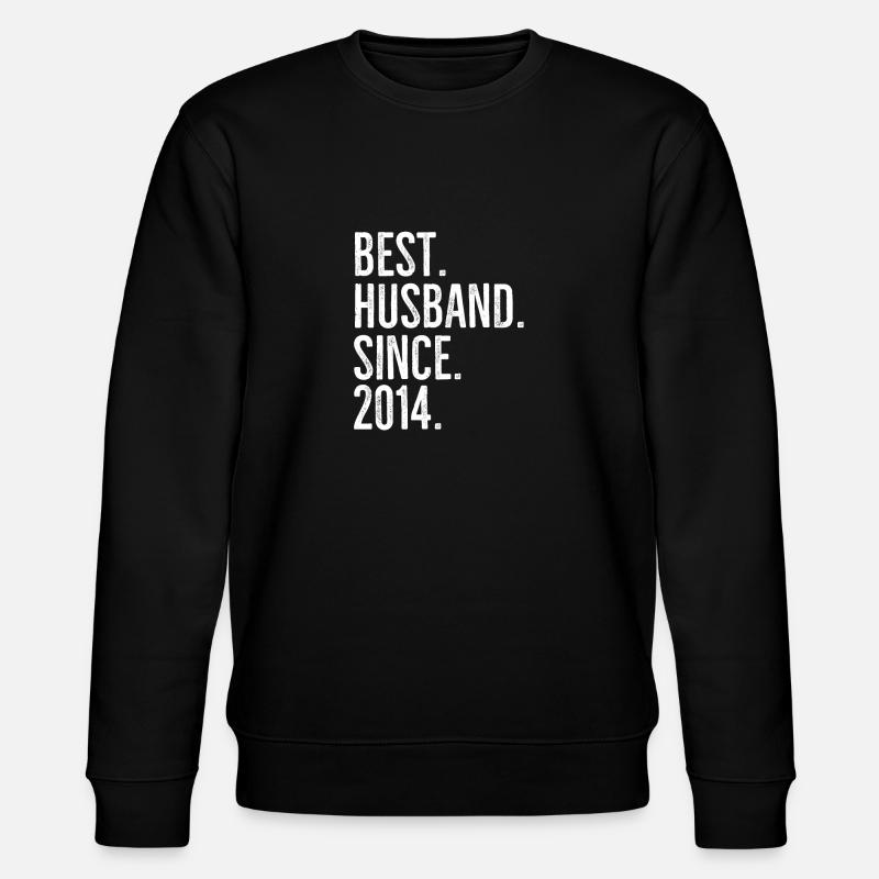 Bester Ehemann seit 2014 - Stanley/Stella Unisex Bio-Sweatshirt CHANGER  - Schwarz