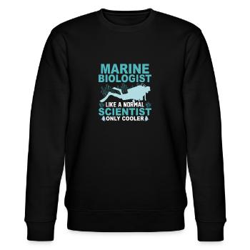 Marine Biologist Like A Normal Scientist Ocean Stu - Stanley/Stella Unisex Bio-Sweatshirt CHANGER  - Schwarz - Vorne - Nik (191cm) & Marisol (170cm)