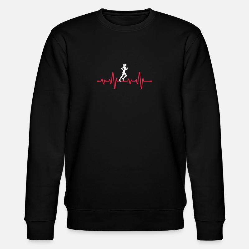 Pulse Runner Funny Athletics Jogging - Stanley/Stella CHANGER Unisex Organic Sweatshirt - black