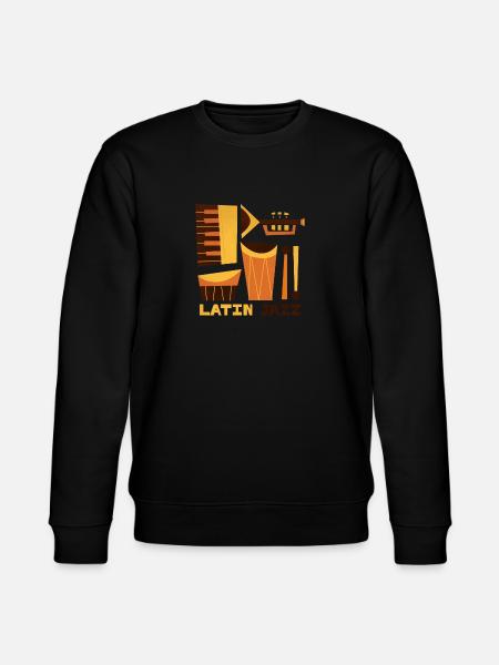 Latin Jazz Music Retro Vintage Musician - Stanley/Stella CHANGER Unisex Organic Sweatshirt - black