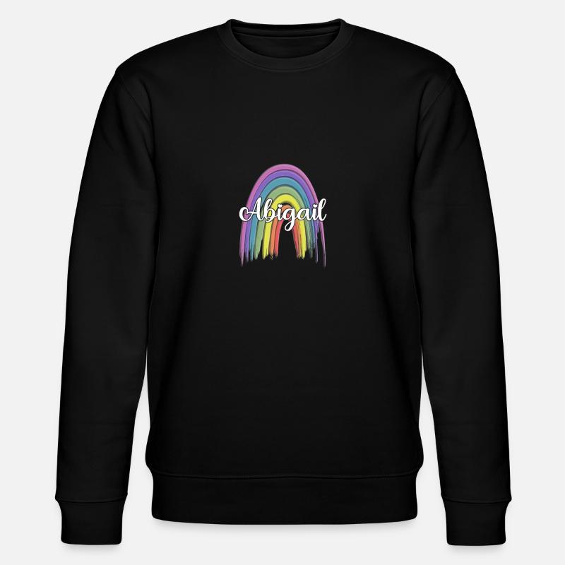 ABIGAIL Rainbow Cursive - Stanley/Stella CHANGER Unisex Organic Sweatshirt - black