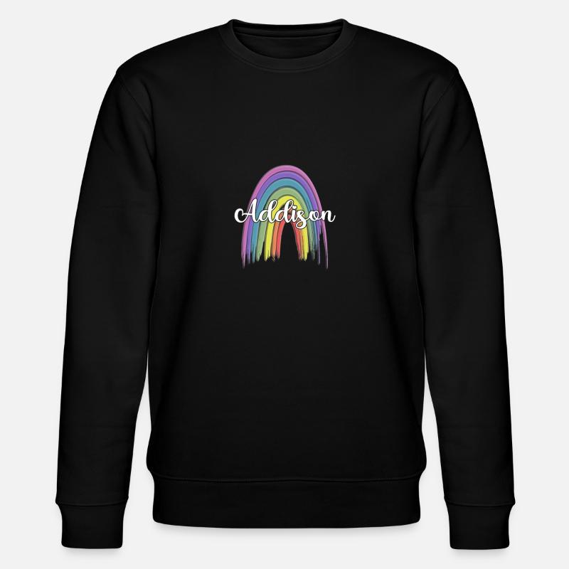 ADDISON Rainbow Cursive - Stanley/Stella Unisex Bio-Sweatshirt CHANGER  - Schwarz