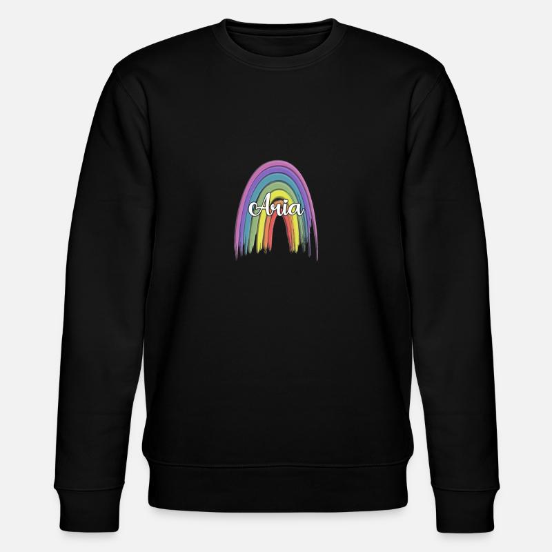 ARIA Rainbow Cursive - Stanley/Stella CHANGER Unisex Organic Sweatshirt - black