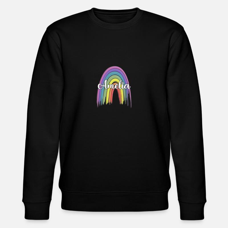 AMELIA Arc-en-ciel Cursive - Sweat bio CHANGER Stanley/Stella Unisexe - noir