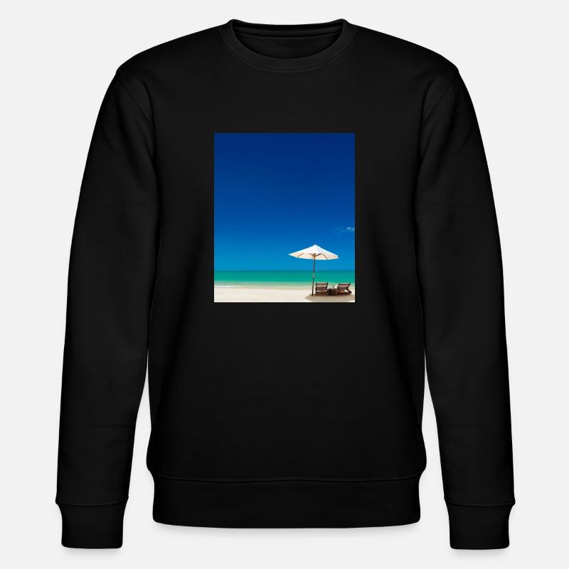 Sommerurlaub Am Sandstrand am Meer - Stanley/Stella Unisex Bio-Sweatshirt CHANGER  - Schwarz