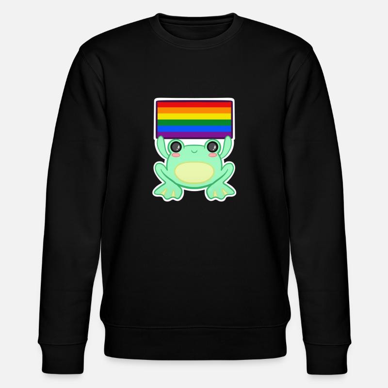 Froschiger Stolz - Stanley/Stella Unisex Bio-Sweatshirt CHANGER  - Schwarz