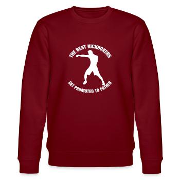 Kickboxen Boxer Vater Kampfsport Boxen Kickboxer - Stanley/Stella Unisex Bio-Sweatshirt CHANGER  - Burgunderrot - Vorne - Nik (191cm) & Marisol (170cm)
