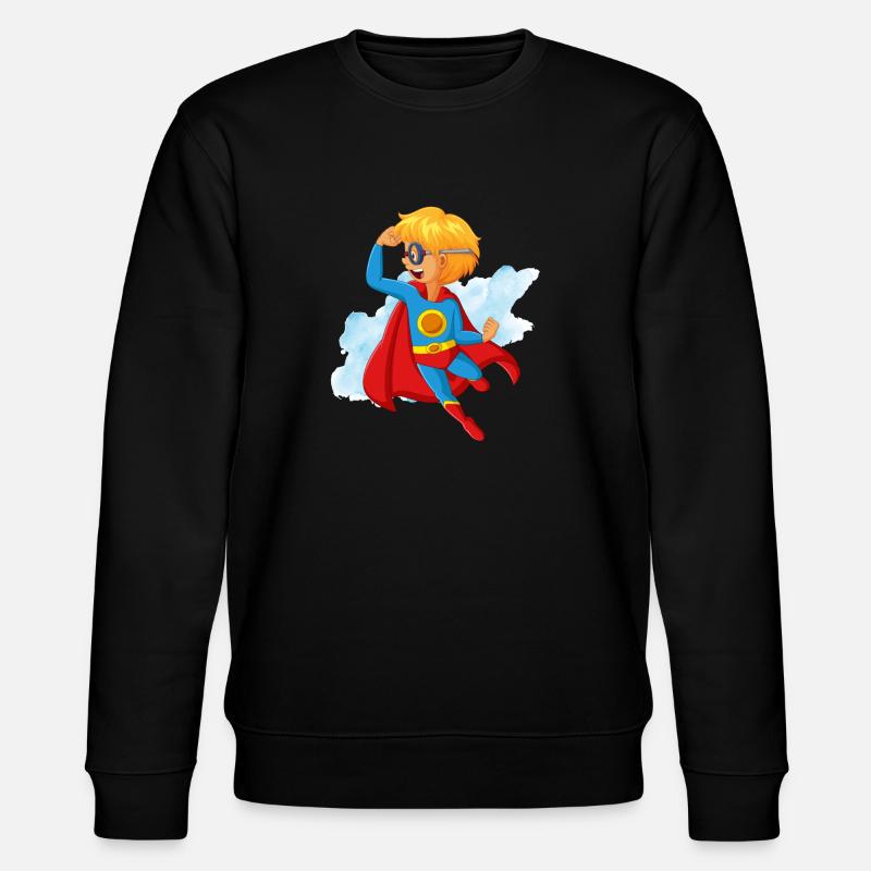 SUPER MAN BABY - Stanley/Stella Unisex Bio-Sweatshirt CHANGER  - Schwarz