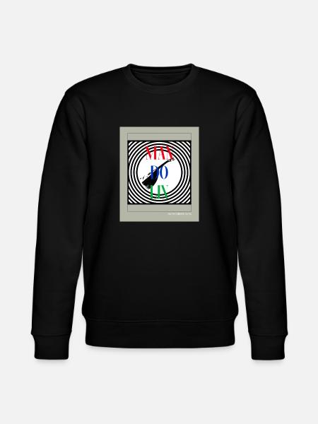 Man do lin (drei Zeilen) mit Kreisdesign mit Mando - Stanley/Stella Unisex Bio-Sweatshirt CHANGER - Schwarz