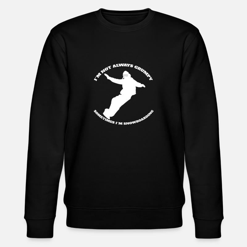 Snowboard Wintersport Spruch Snowboardfahrer - Stanley/Stella Unisex Bio-Sweatshirt CHANGER  - Schwarz