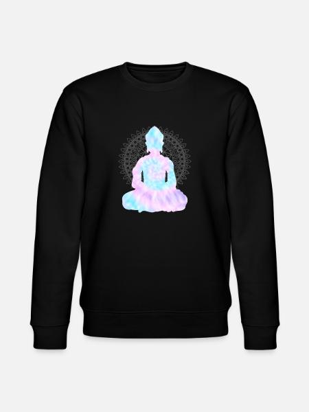 Buddha TieDye - Stanley/Stella Unisex Bio-Sweatshirt CHANGER  - Schwarz