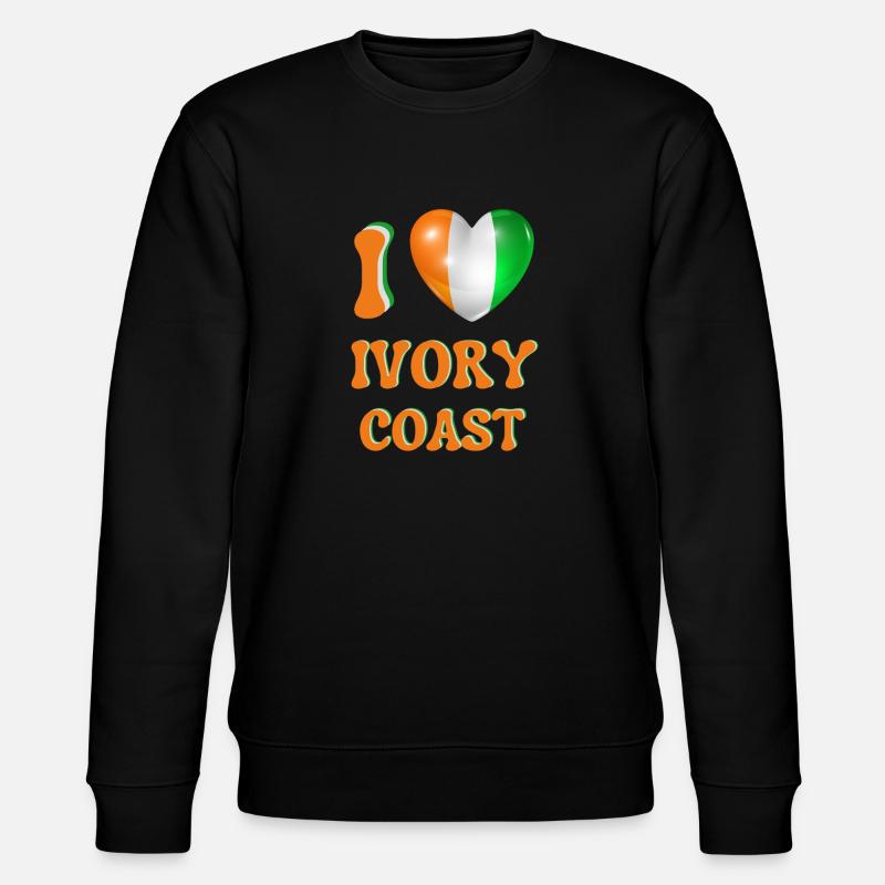 I love Ivory Coast - Sweat bio CHANGER Stanley/Stella Unisexe - noir