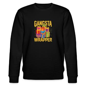 Fun Christmas Holiday Season Packaging - Stanley/Stella CHANGER Unisex Organic Sweatshirt - black - Front - Nik (191cm) & Marisol (170cm)