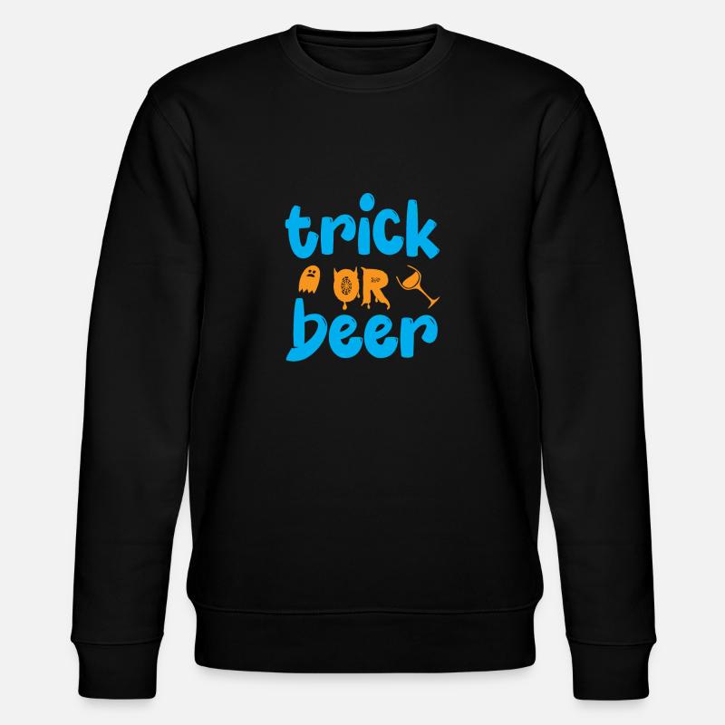 Trick oder Bier - Halloween-Humor - Stanley/Stella Unisex Bio-Sweatshirt CHANGER  - Schwarz