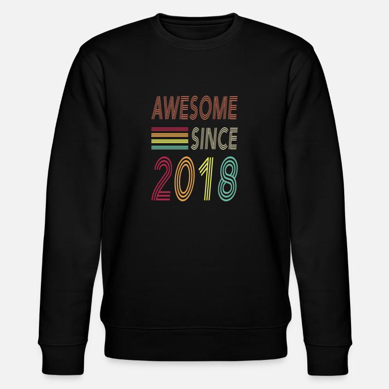 Awesome since 2018 - Stanley/Stella Unisex Bio-Sweatshirt CHANGER  - Schwarz