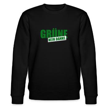 Grüne Nein Danke - Stanley/Stella Unisex Bio-Sweatshirt CHANGER  - Schwarz - Vorne - Nik (191cm) & Marisol (170cm)