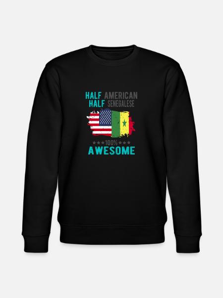 Half American Half Senegalese - Stanley/Stella CHANGER Unisex Organic Sweatshirt -