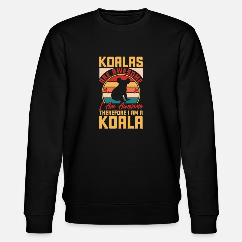 Koalas are impressive - Stanley/Stella CHANGER Unisex Organic Sweatshirt - black