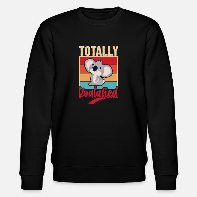 Helt koalisert. vitser med koala. - Stanley/Stella CHANGER økologisk unisex-sweatshirt - svart