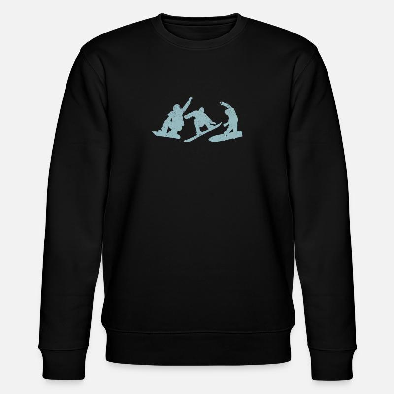 Freestyle Snowboarder Jumping Freestyle Downhill - Stanley/Stella CHANGER Unisex Organic Sweatshirt - black