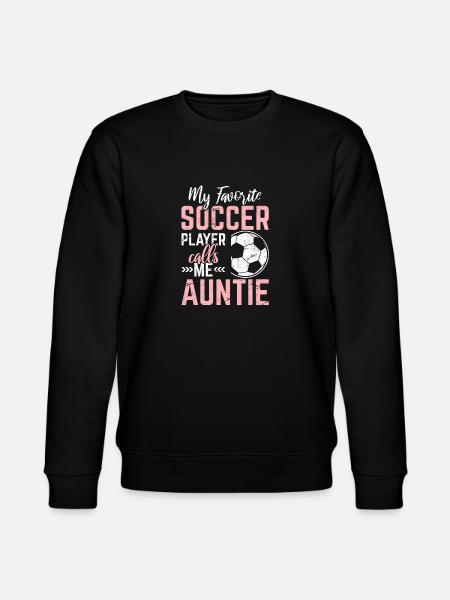 Min yndlingsfodboldspiller kalder mig tante fodbold - Stanley/Stella økologisk unisex-sweatshirt CHANGER  - sort