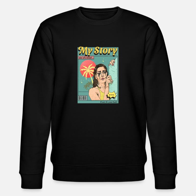 Comic Book - Stanley/Stella CHANGER Unisex Organic Sweatshirt - black