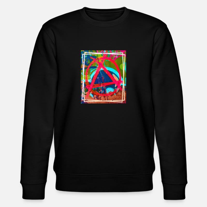 Anarchy Graffiti Bunt - Stanley/Stella Unisex Bio-Sweatshirt CHANGER  - Schwarz
