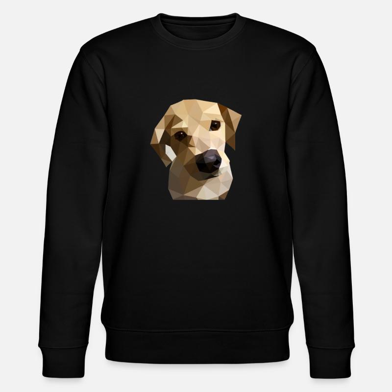 Low Poly Labrador Chien - Sweat bio CHANGER Stanley/Stella Unisexe - noir