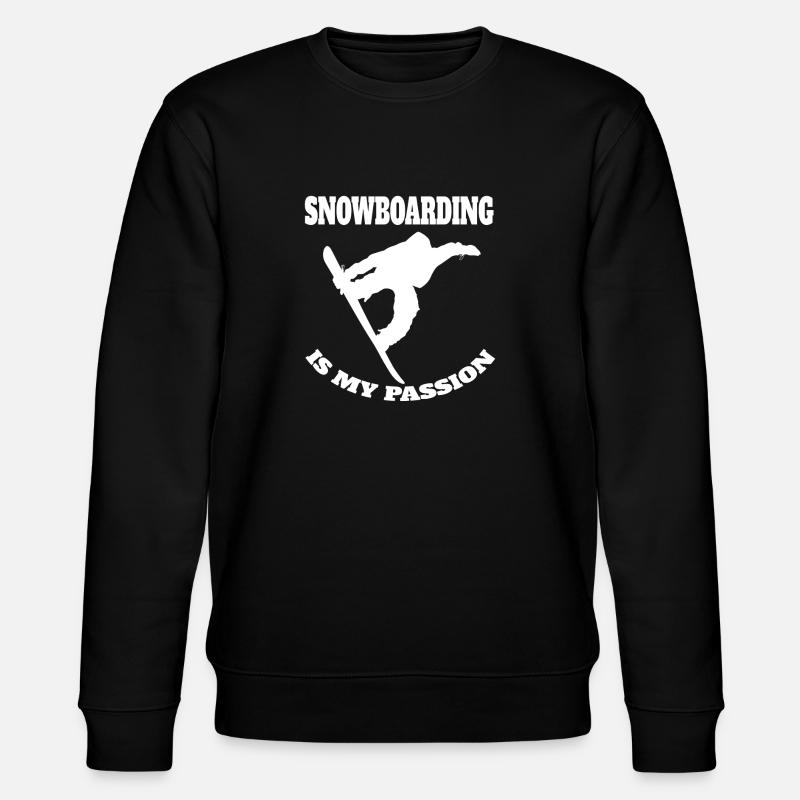 Snowboard Spruch Snowboardfahrer Wintersport - Stanley/Stella Unisex Bio-Sweatshirt CHANGER  - Schwarz