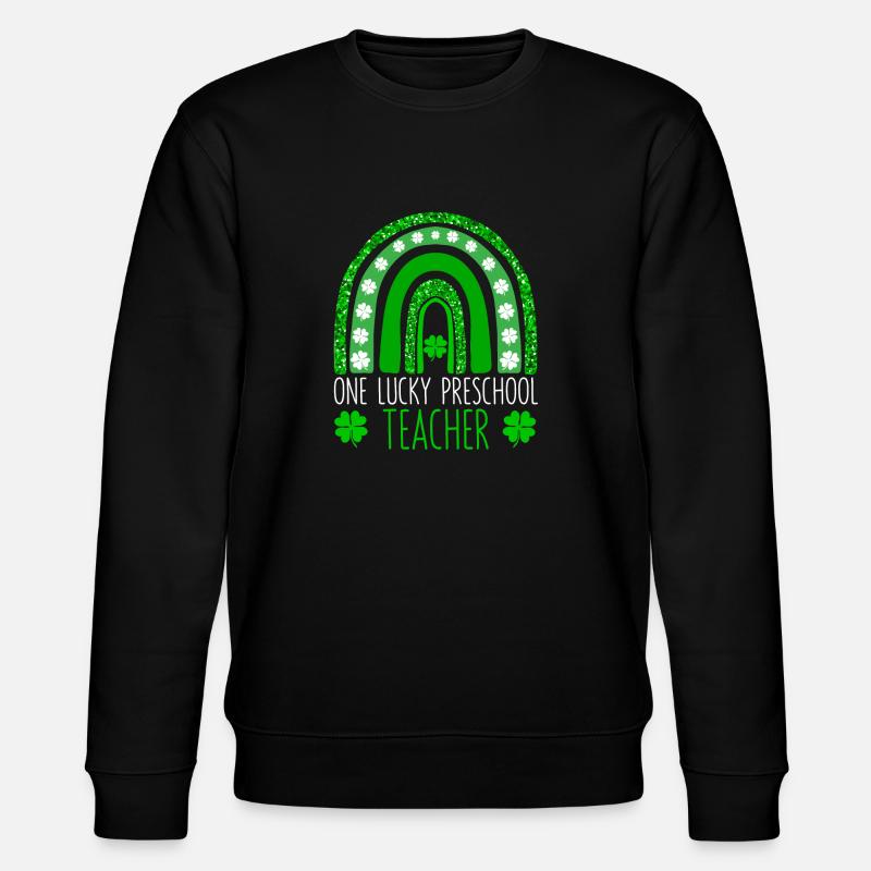 Une joyeuse enseignante préscolaire Saint-Patrick - Sweat bio CHANGER Stanley/Stella Unisexe - noir